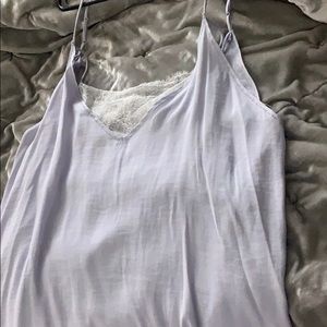 Lavender Silk Top with attached Bralette